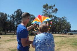 Flying a kite Flying a kite