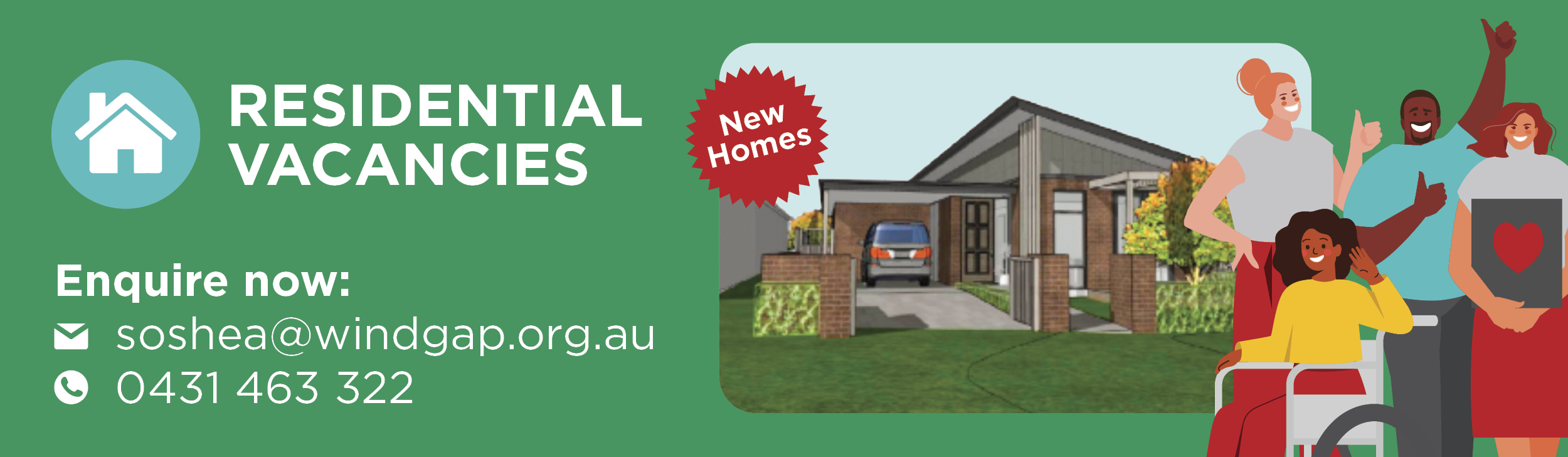Windgap Residentail Vacancies website banner