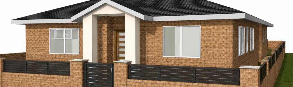 Mock up Front facade of new home Tenterden.